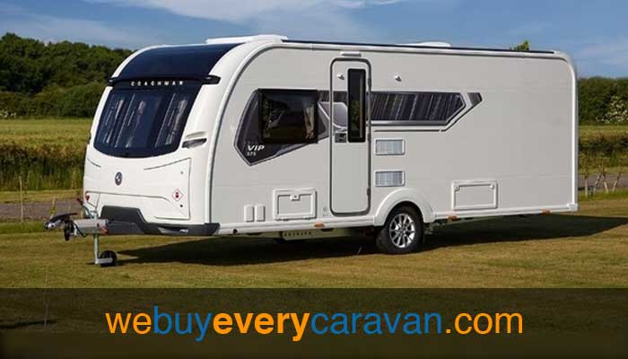 we buy any caravan black and white image of touring van